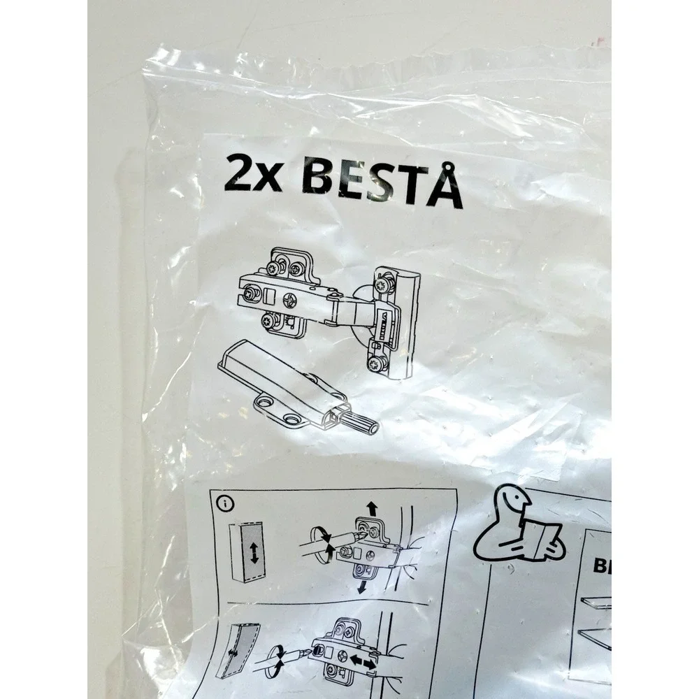 IKEA Besta Soft Closing Push-Open Hinge 802.612.58 2 Pieces, NEW